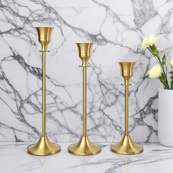 Golden candle holders