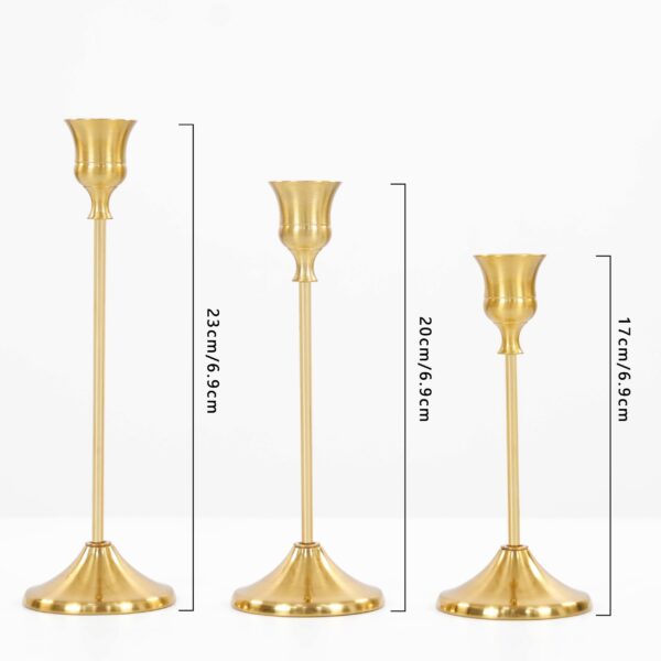 Golden candle holders - Image 2